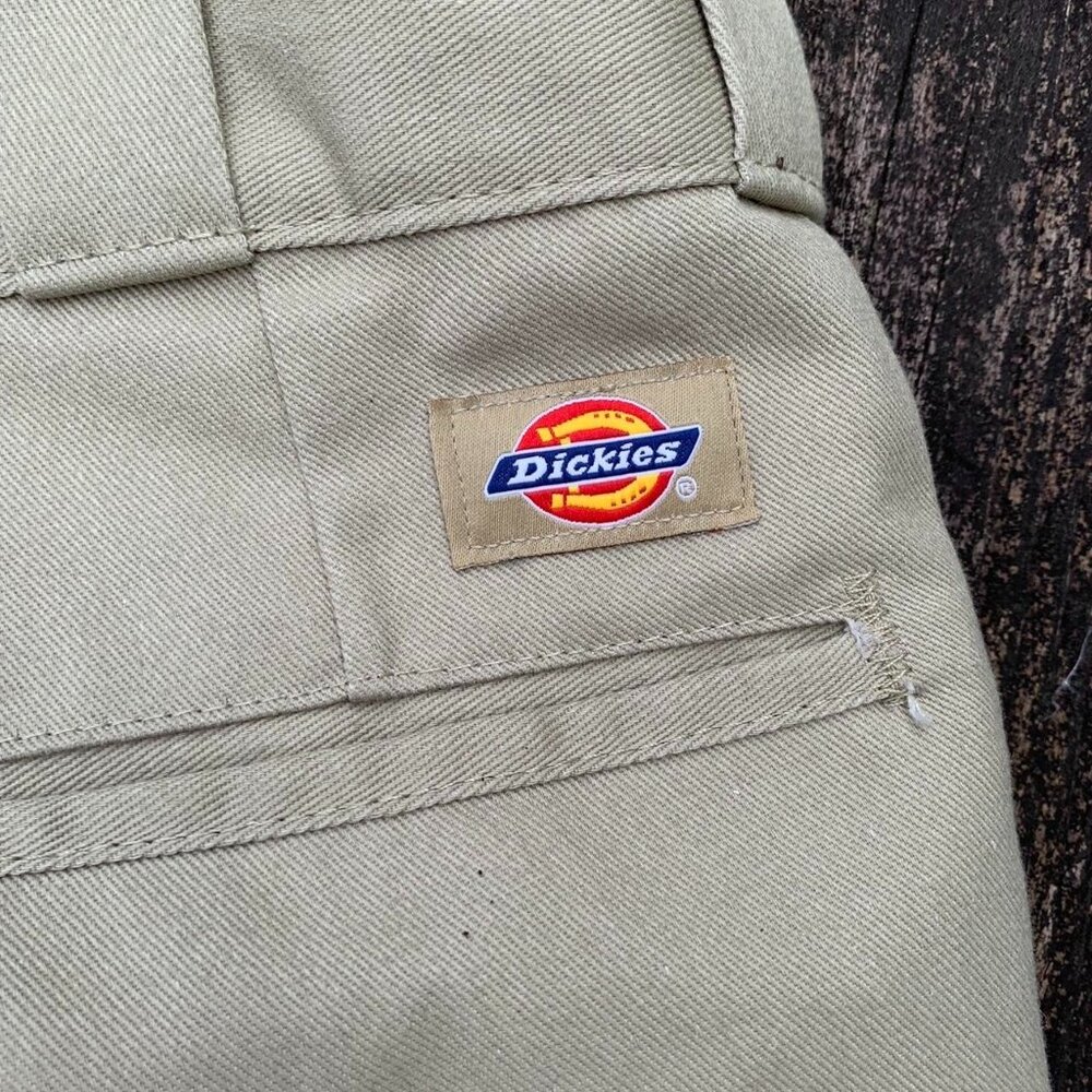 Vintage Tan Khaki Dickies 874 Original Fit Chino Pants 30x31 - Picture 3 of 4